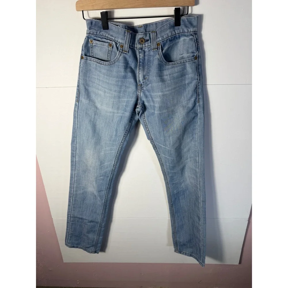 Levis 511 Slim Fit Jeans Mens 30x30 Light Wash Blue Denim Pants 04511-1472